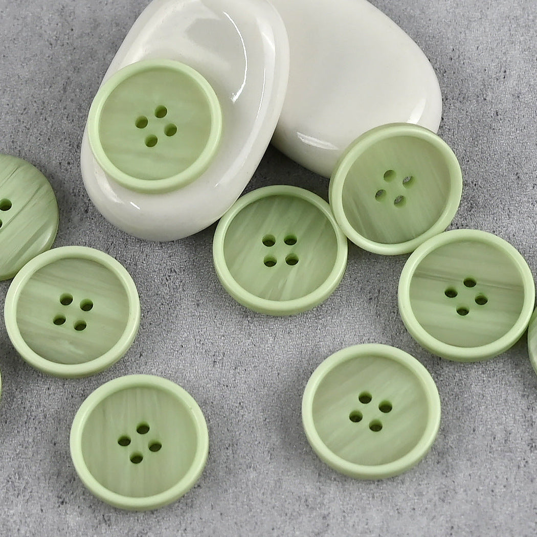 Bunli - DIY 10 Pack Grain Pattern Color Four-Hole Button