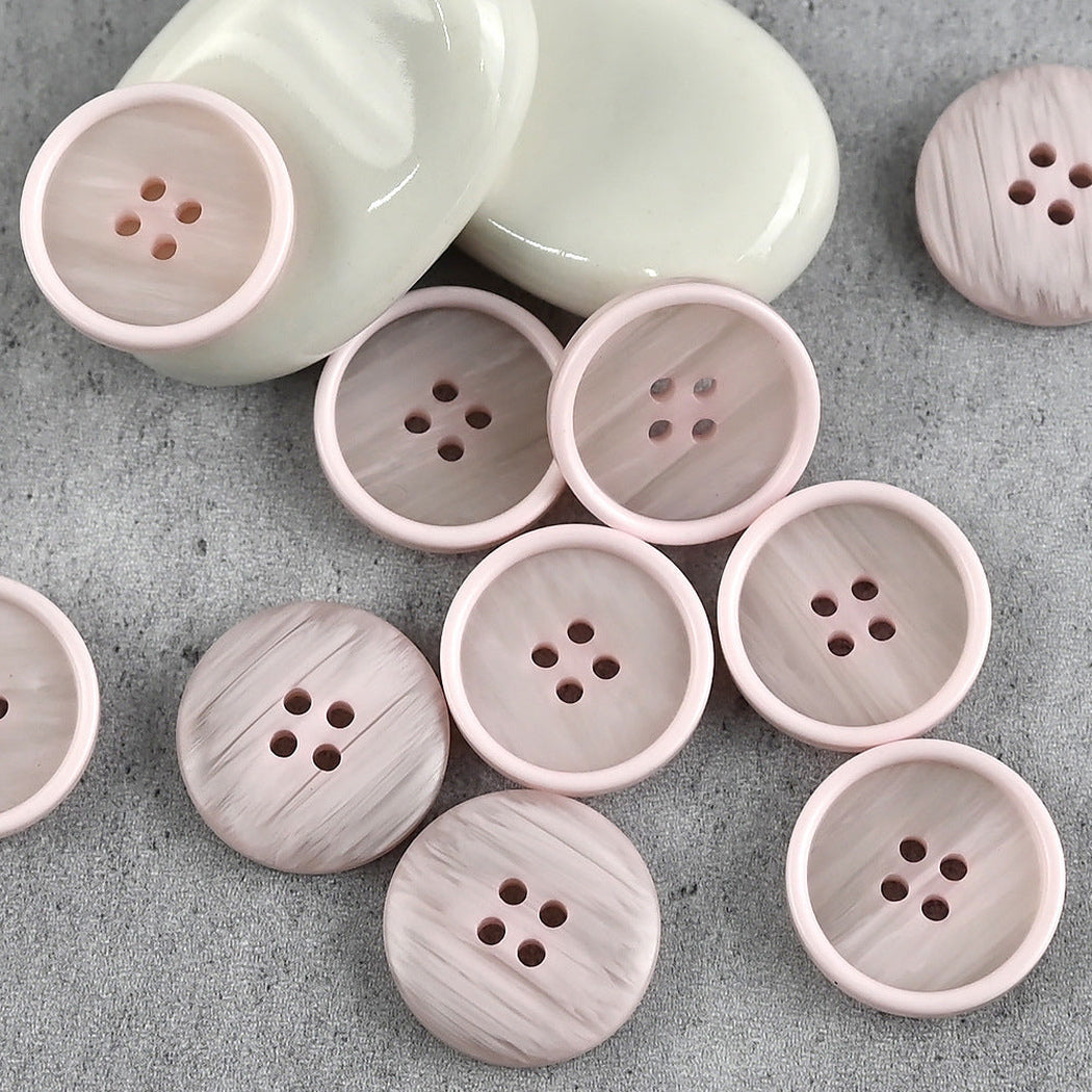 Bunli - DIY 10 Pack Grain Pattern Color Four-Hole Button
