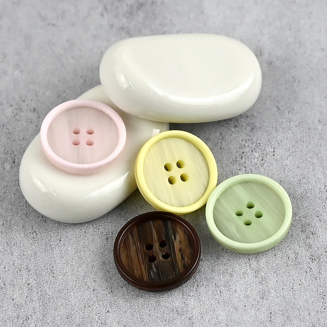 Bunli - DIY 10 Pack Grain Pattern Color Four-Hole Button