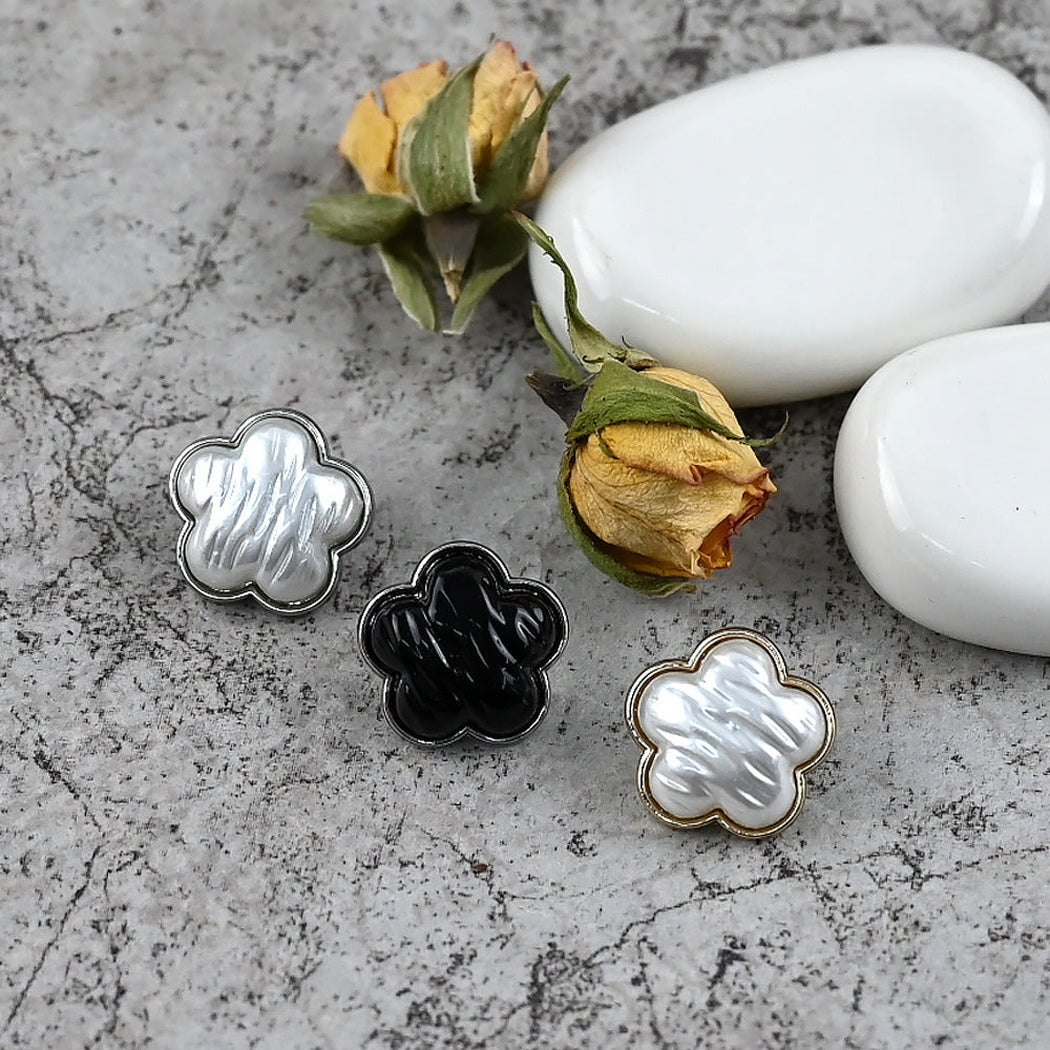 Bunli - DIY 10 Pack Sculpted Floral Shank Button