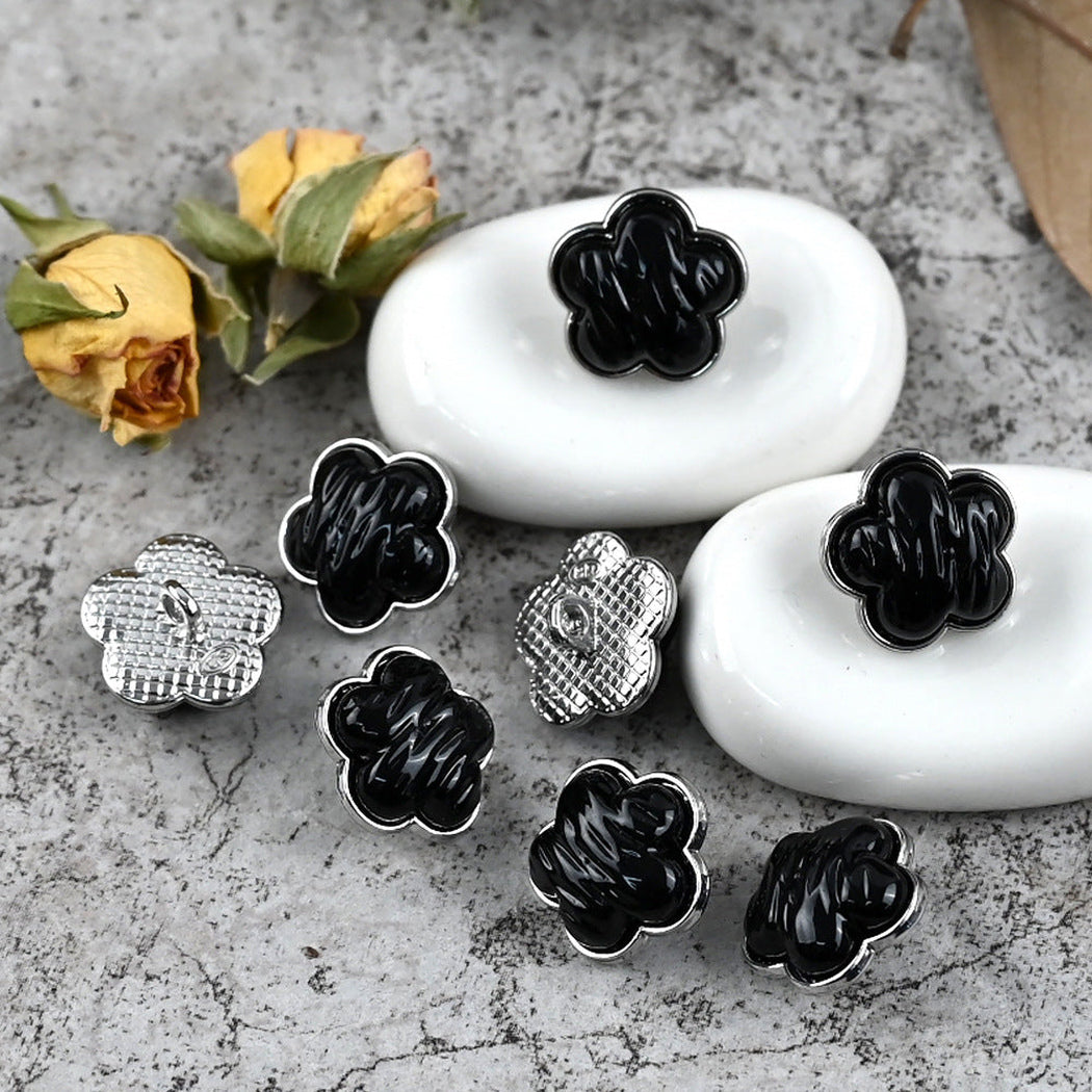 Bunli - DIY 10 Pack Sculpted Floral Shank Button