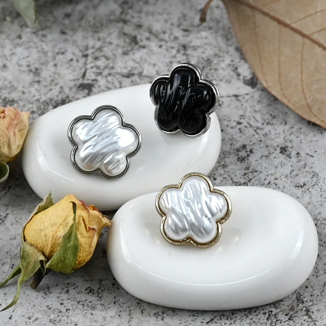 Bunli - DIY 10 Pack Sculpted Floral Shank Button