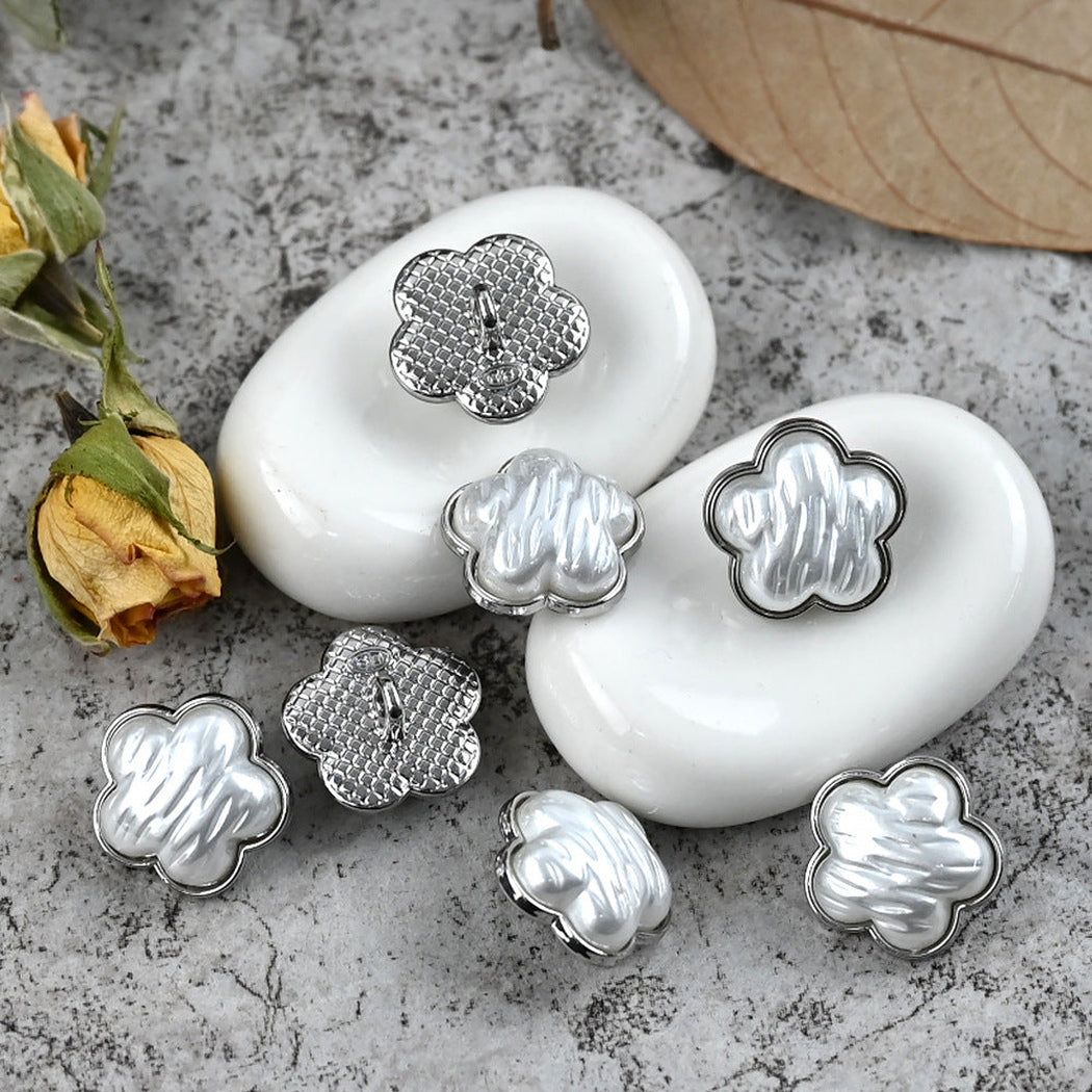 Bunli - DIY 10 Pack Sculpted Floral Shank Button
