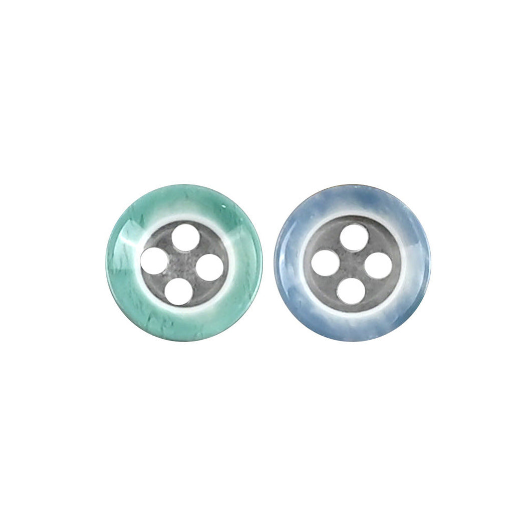 Bunli - DIY 10 Pack Clear Tint Round Four-Hole Button