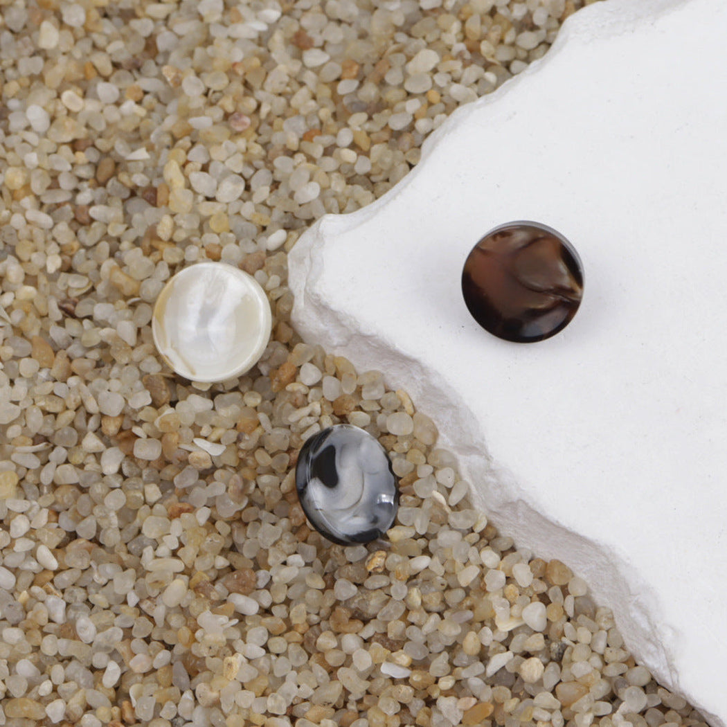 Bunli - DIY 10 Pack Marbled Round Shank Button