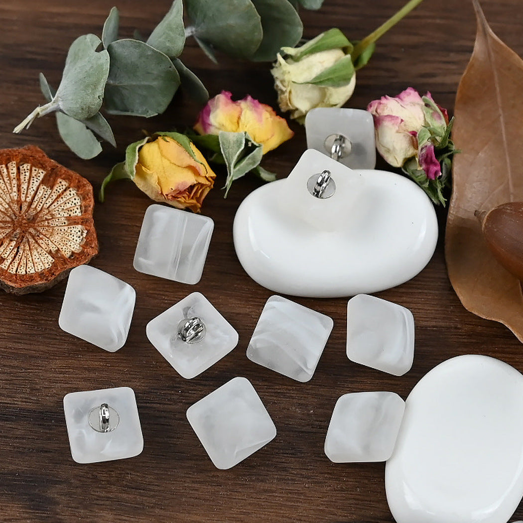 Bunli - DIY 10 Pack Translucent Square Shank Button