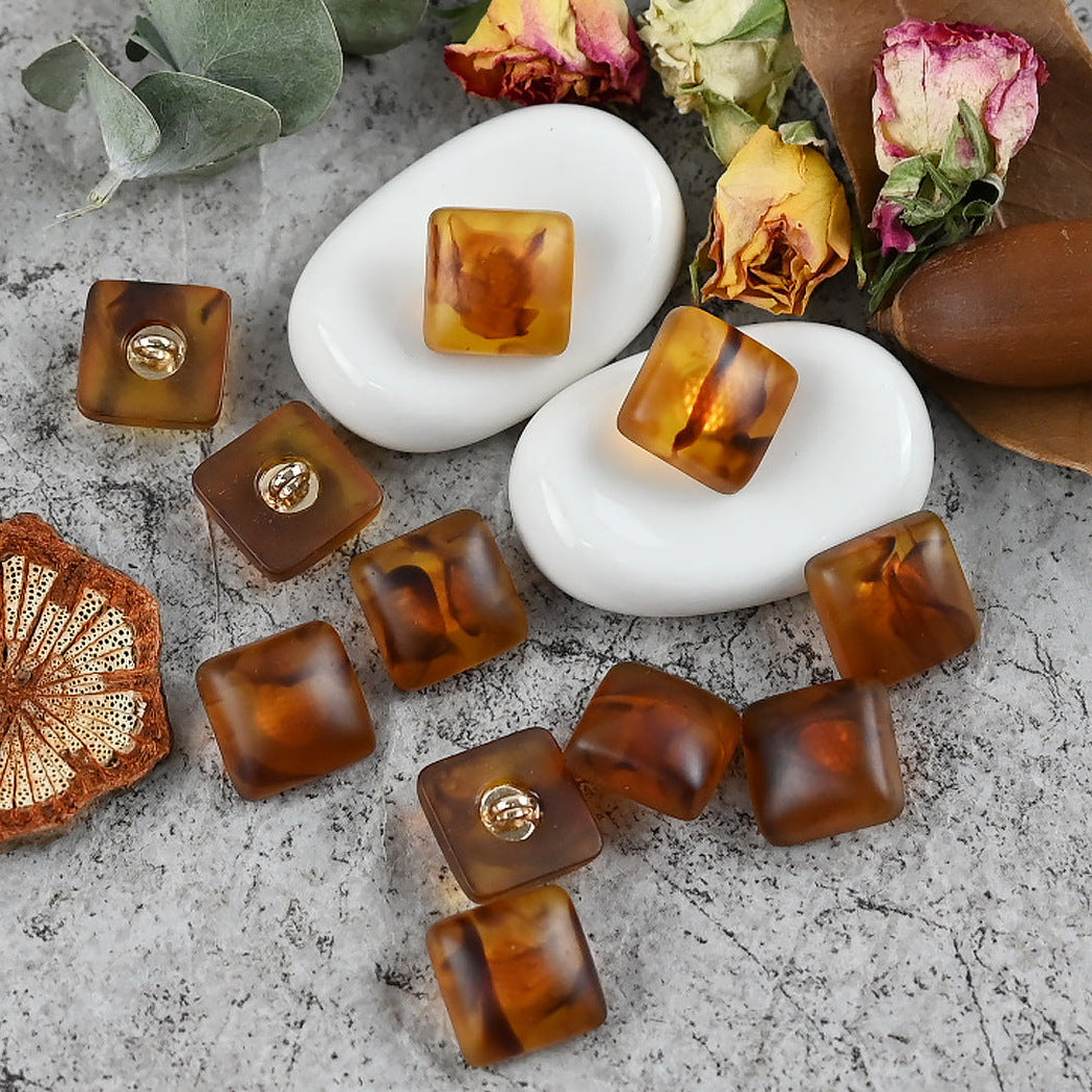 Bunli - DIY 10 Pack Translucent Square Shank Button