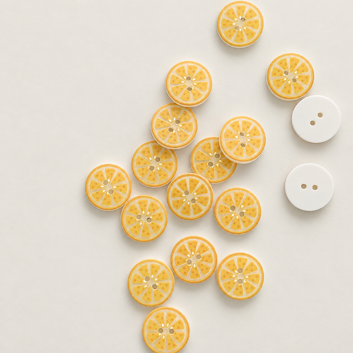Bunli - DIY 10 Pack Fruit and Flower Two Hole Button