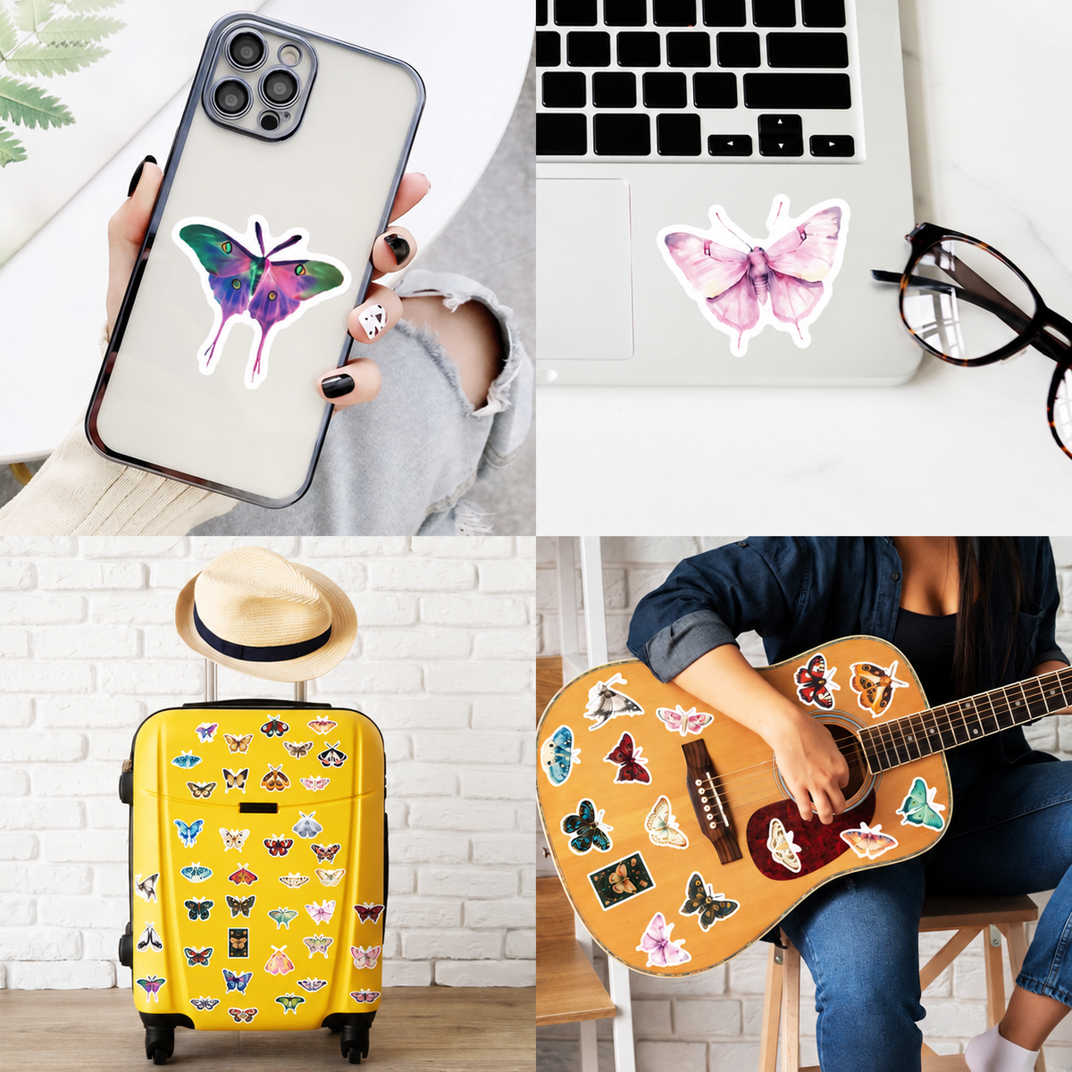 Lunira - Vintage Butterfly 50-Sticker Pack