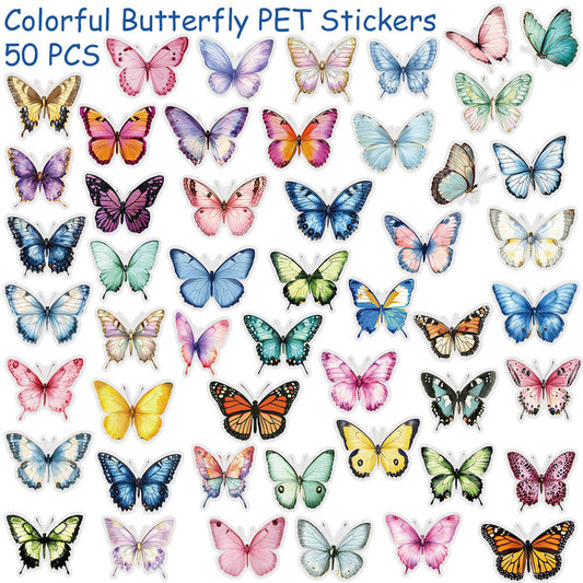 Lunira - Colorful Butterfly Transparent Sticker Pack