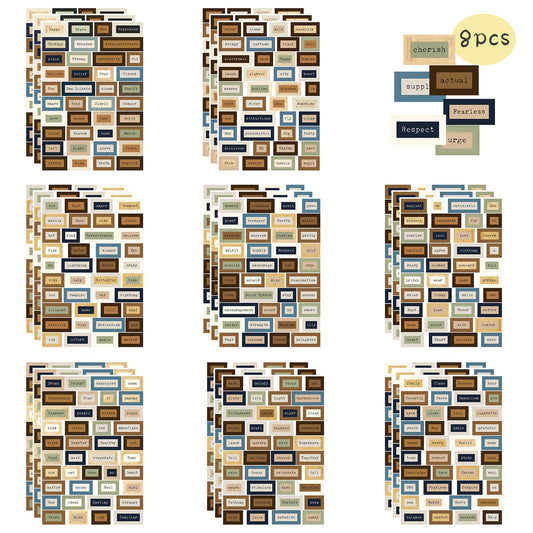 Lunira - Vintage Word Collage Sticker Pack