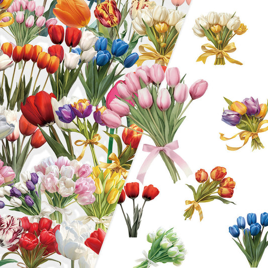 Lunira - Tulip Floral Watercolor Sticker Pack