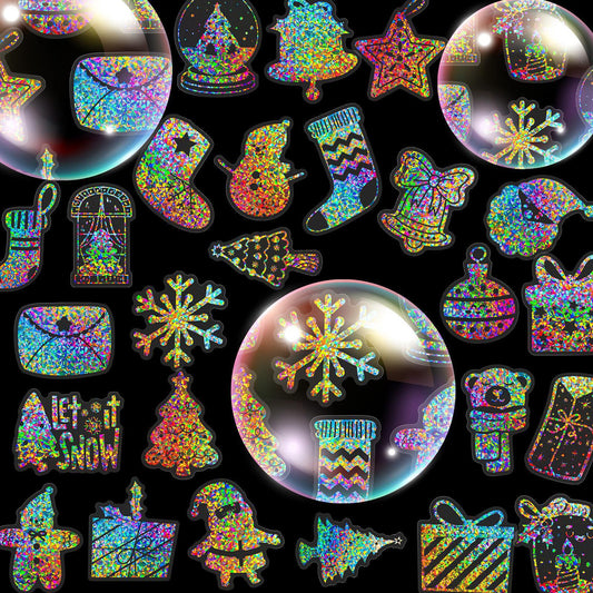 Lunira - Christmas Holographic Hat Sticker Pack