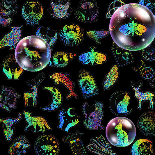 Lunira - Holographic Celestial-Animal Sticker Pack