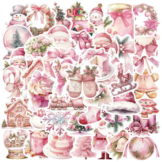 Lunira - Pink Christmas Gift Sticker Pack