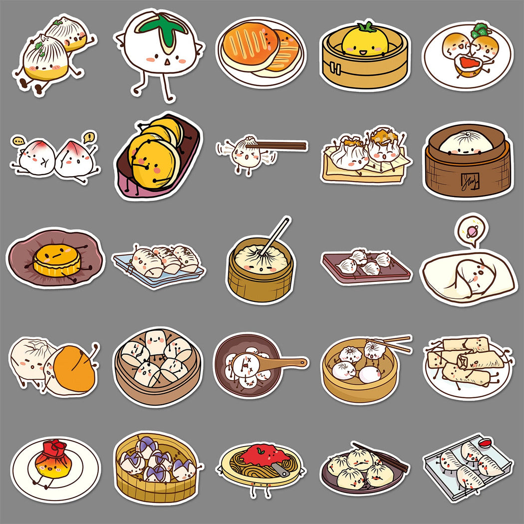 Lunira - Cartoon Doodle 50-Piece Sticker Pack