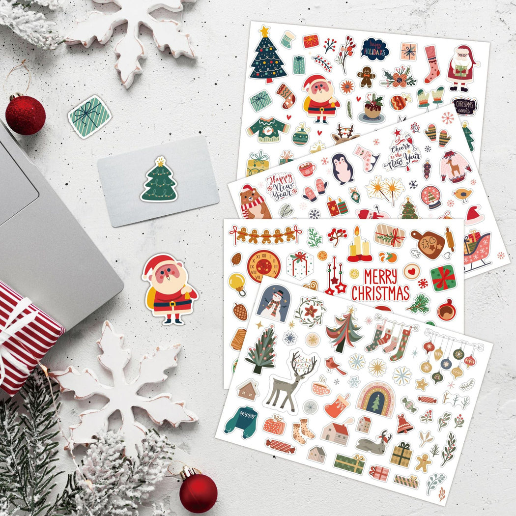 Lunira - Christmas Santa Gift 4-Piece Sticker Pack