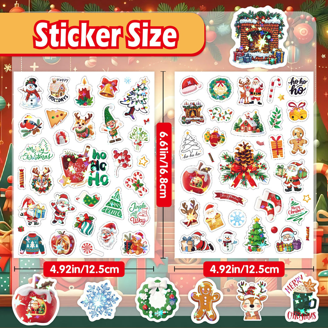 Lunira - Christmas Holographic 231-Piece Sticker Pack