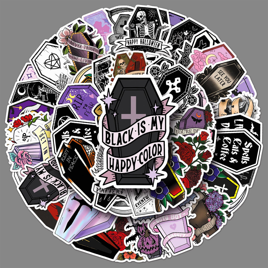 Lunira - Halloween Coffin 50-Piece Sticker Pack