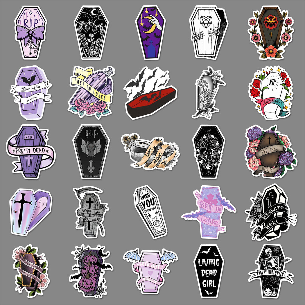 Lunira - Halloween Coffin 50-Piece Sticker Pack