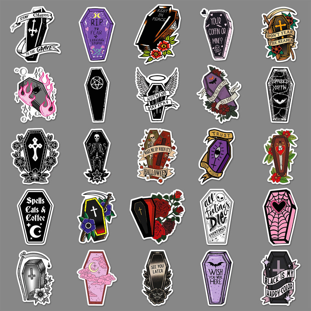 Lunira - Halloween Coffin 50-Piece Sticker Pack