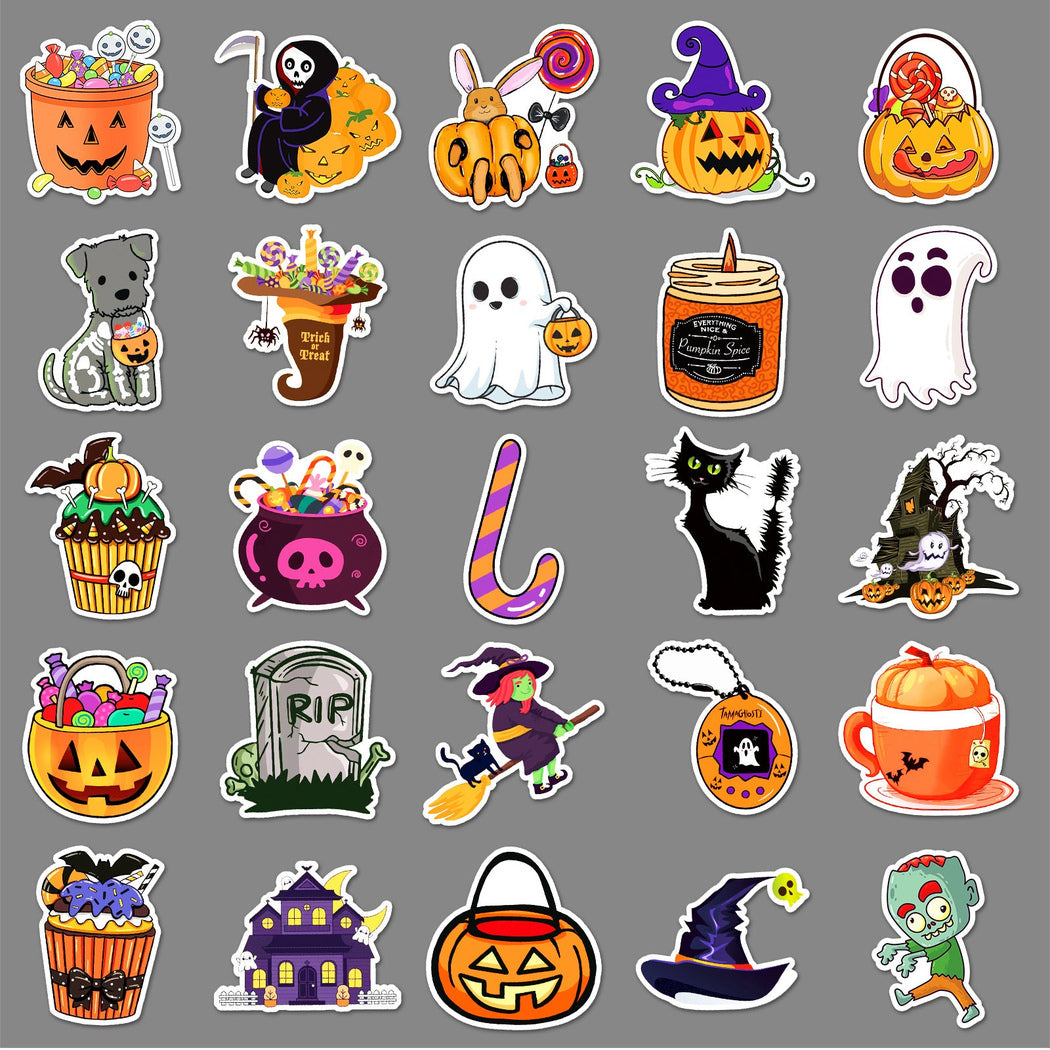 Lunira - Halloween Doodle 50-Piece Sticker Pack