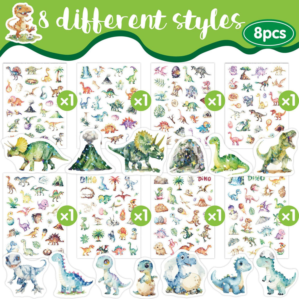 Lunira - Tyrannosaurus Watercolor 198-Piece Sticker Pack