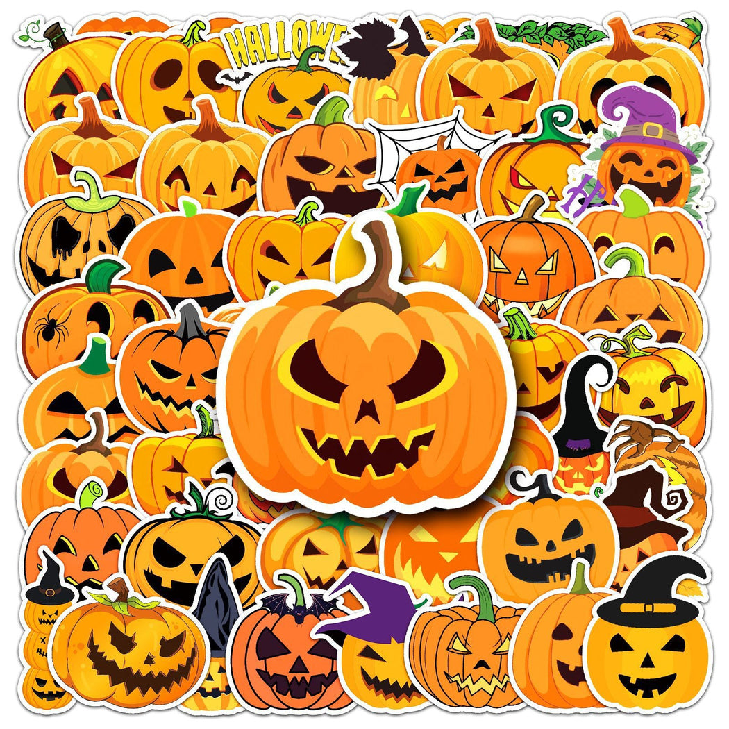 Lunira - Halloween Pumpkin Cartoon 50-Piece Sticker Pack
