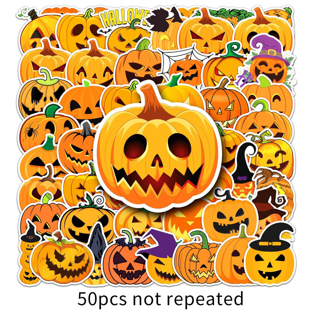 Lunira - Halloween Pumpkin Cartoon 50-Piece Sticker Pack