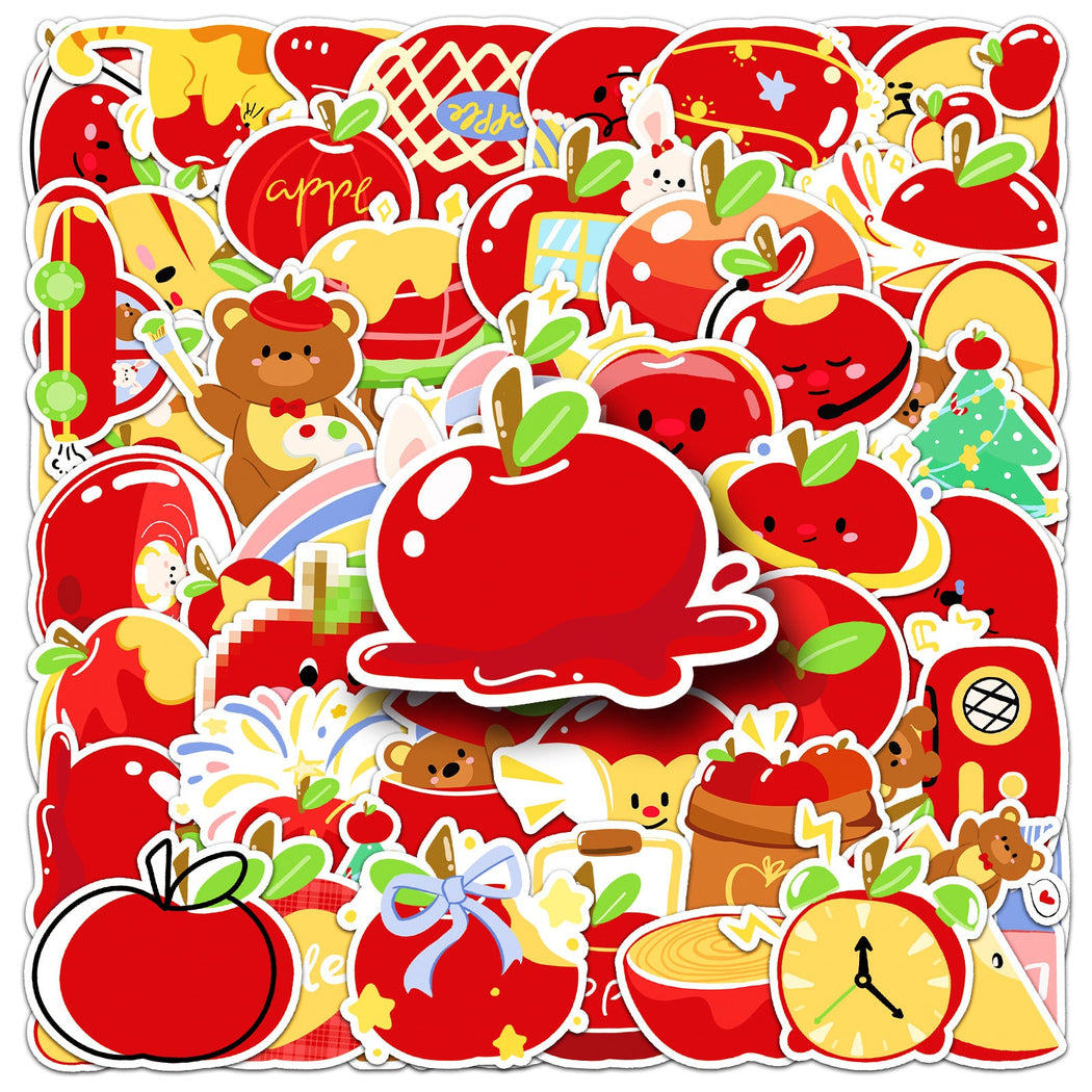 Lunira - Apple Cartoon 50-Piece Sticker Pack