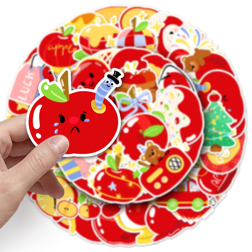 Lunira - Apple Cartoon 50-Piece Sticker Pack