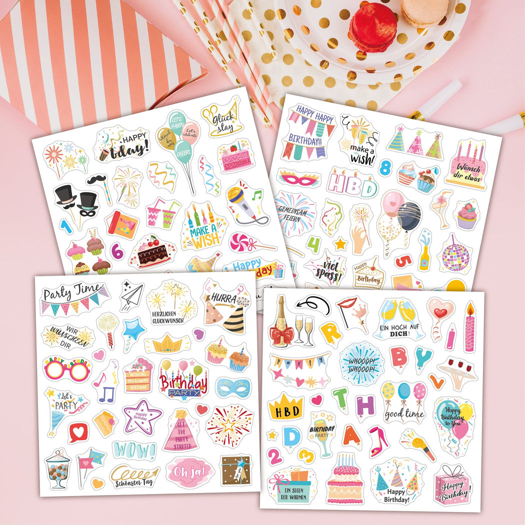 Lunira - Birthday Cartoon 117-Piece Sticker Pack