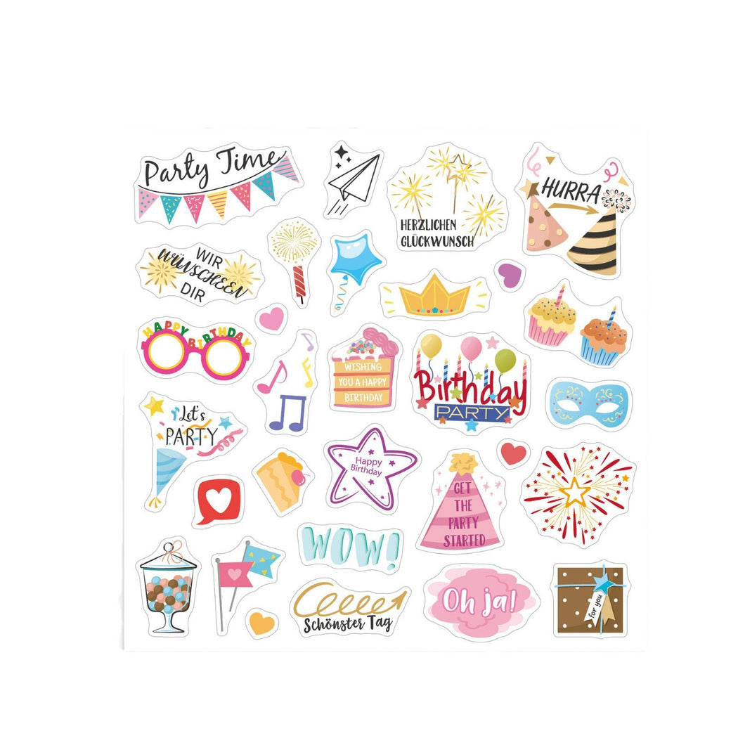 Lunira - Birthday Cartoon 117-Piece Sticker Pack