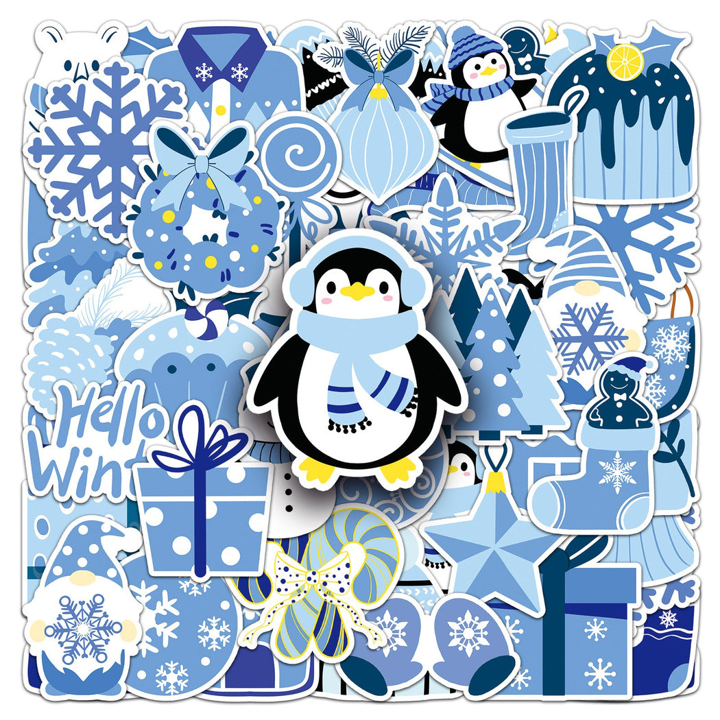 Lunira - Christmas Blue 50-Piece Sticker Pack