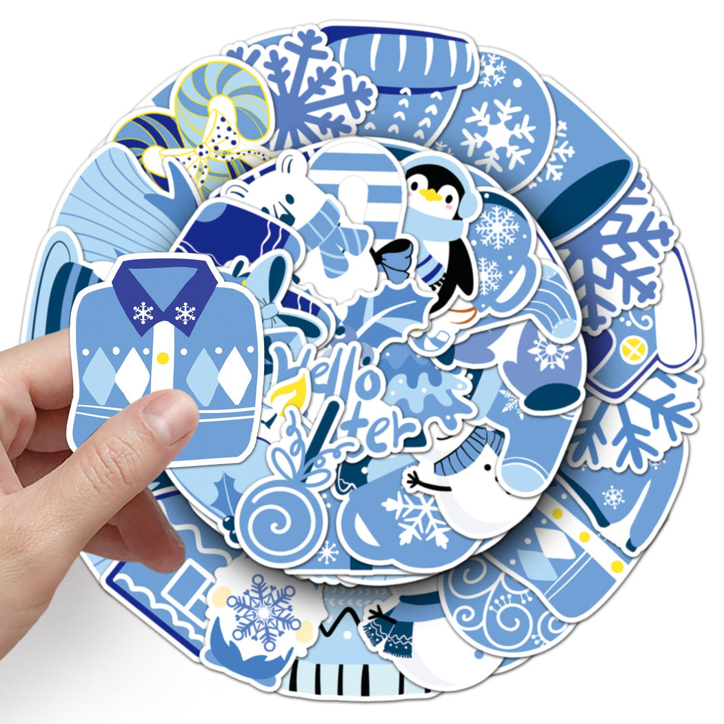 Lunira - Christmas Blue 50-Piece Sticker Pack