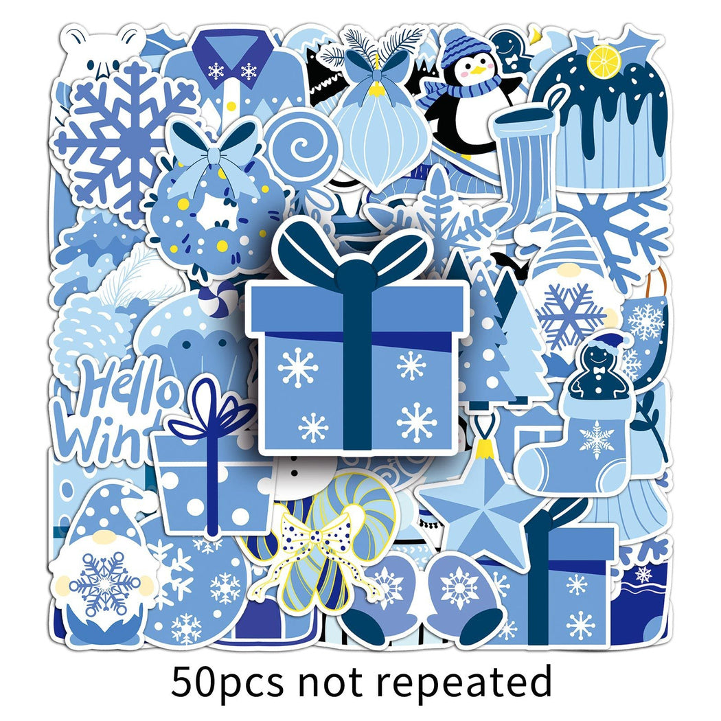 Lunira - Christmas Blue 50-Piece Sticker Pack
