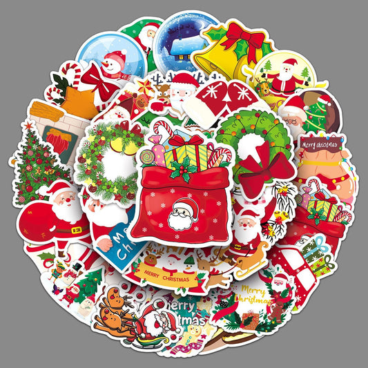 Lunira - Christmas Cartoon 52-Piece Sticker Pack