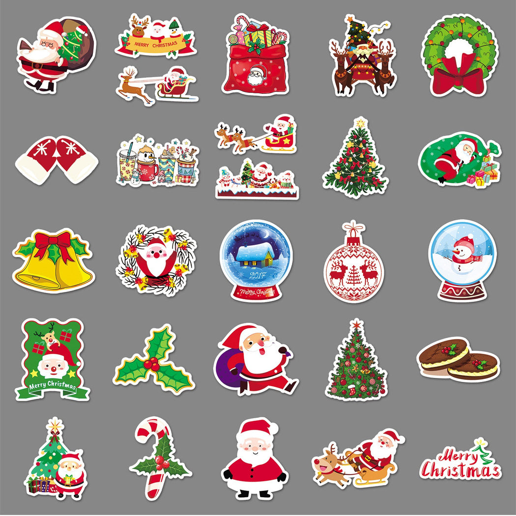 Lunira - Christmas Cartoon 52-Piece Sticker Pack