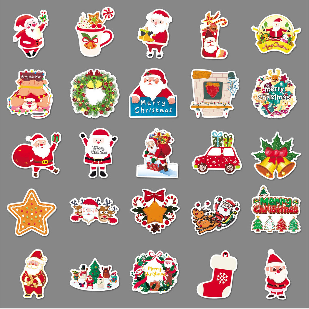 Lunira - Christmas Cartoon 52-Piece Sticker Pack