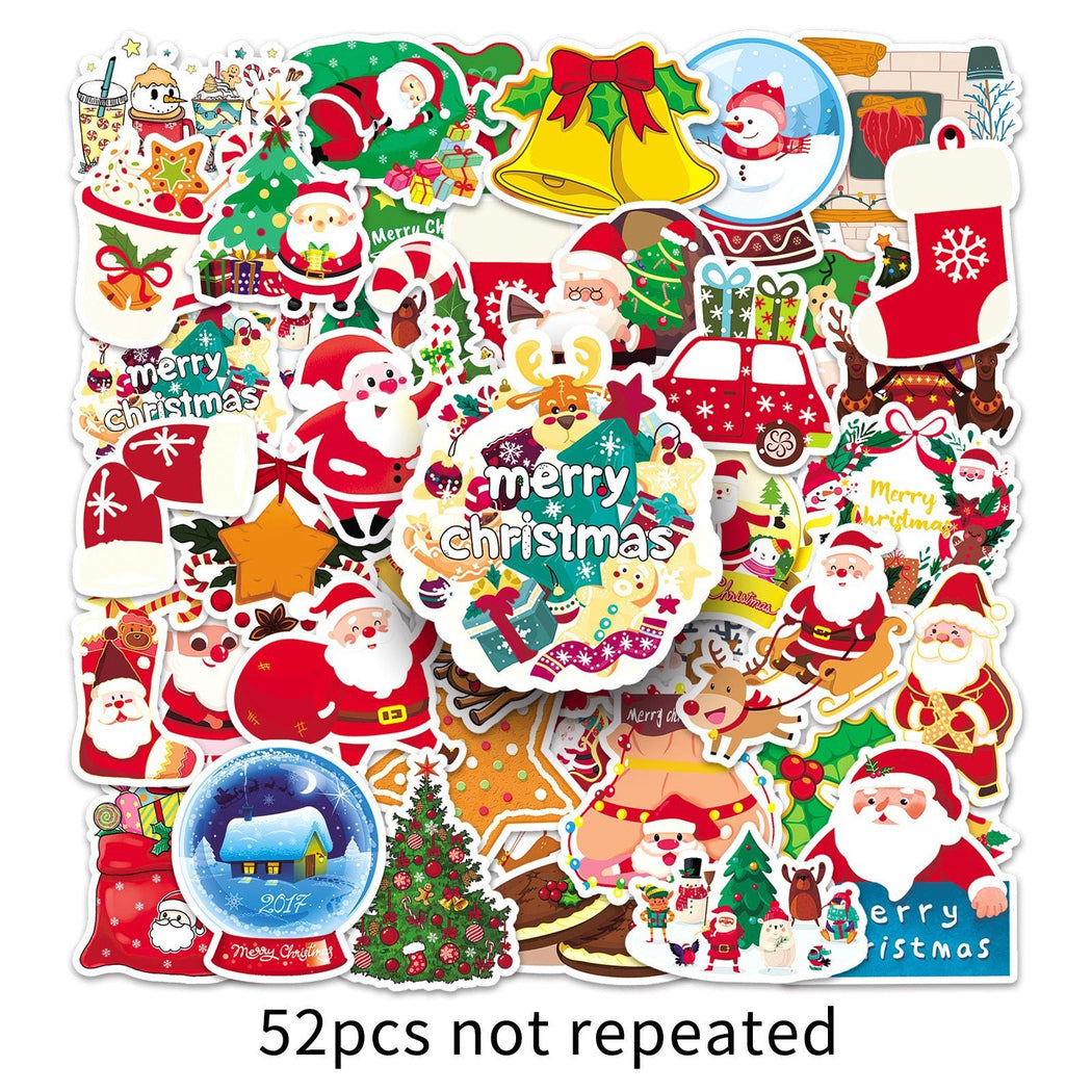 Lunira - Christmas Cartoon 52-Piece Sticker Pack