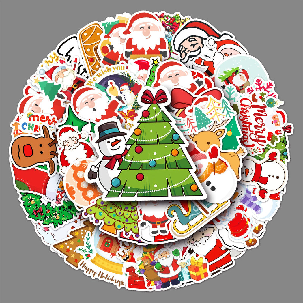 Lunira - Christmas Red-and-Green 50-Piece Sticker Pack