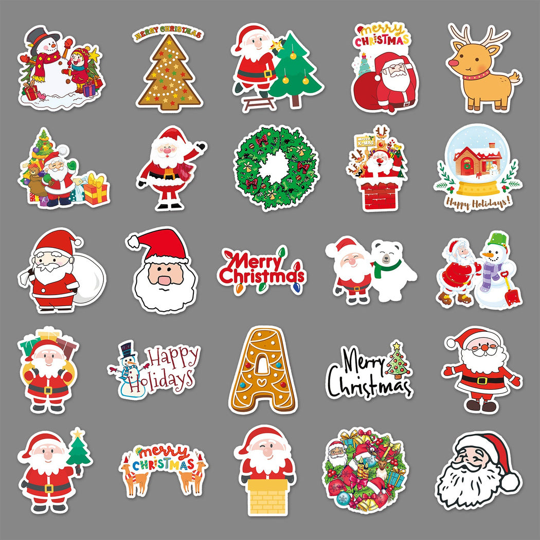 Lunira - Christmas Red-and-Green 50-Piece Sticker Pack