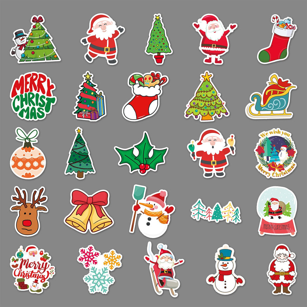 Lunira - Christmas Red-and-Green 50-Piece Sticker Pack