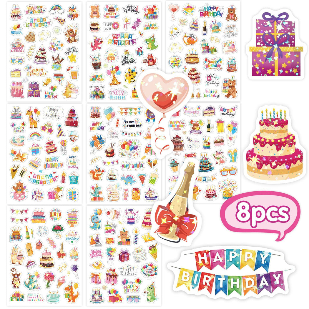 Lunira - Birthday Cartoon 216-Piece Sticker Pack