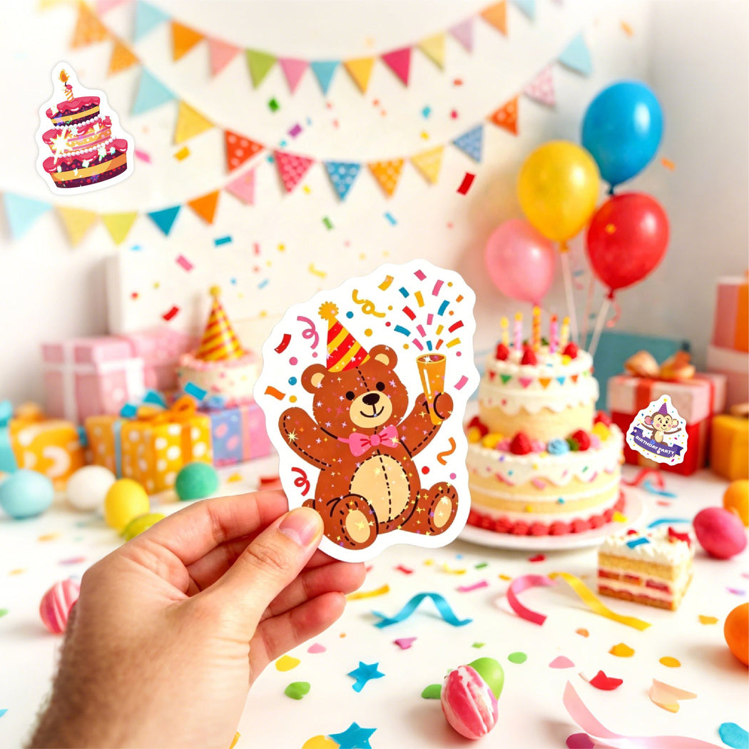 Lunira - Birthday Cartoon 216-Piece Sticker Pack