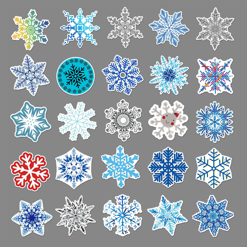 Lunira - Snowflake Colorful 50-Piece Sticker Pack
