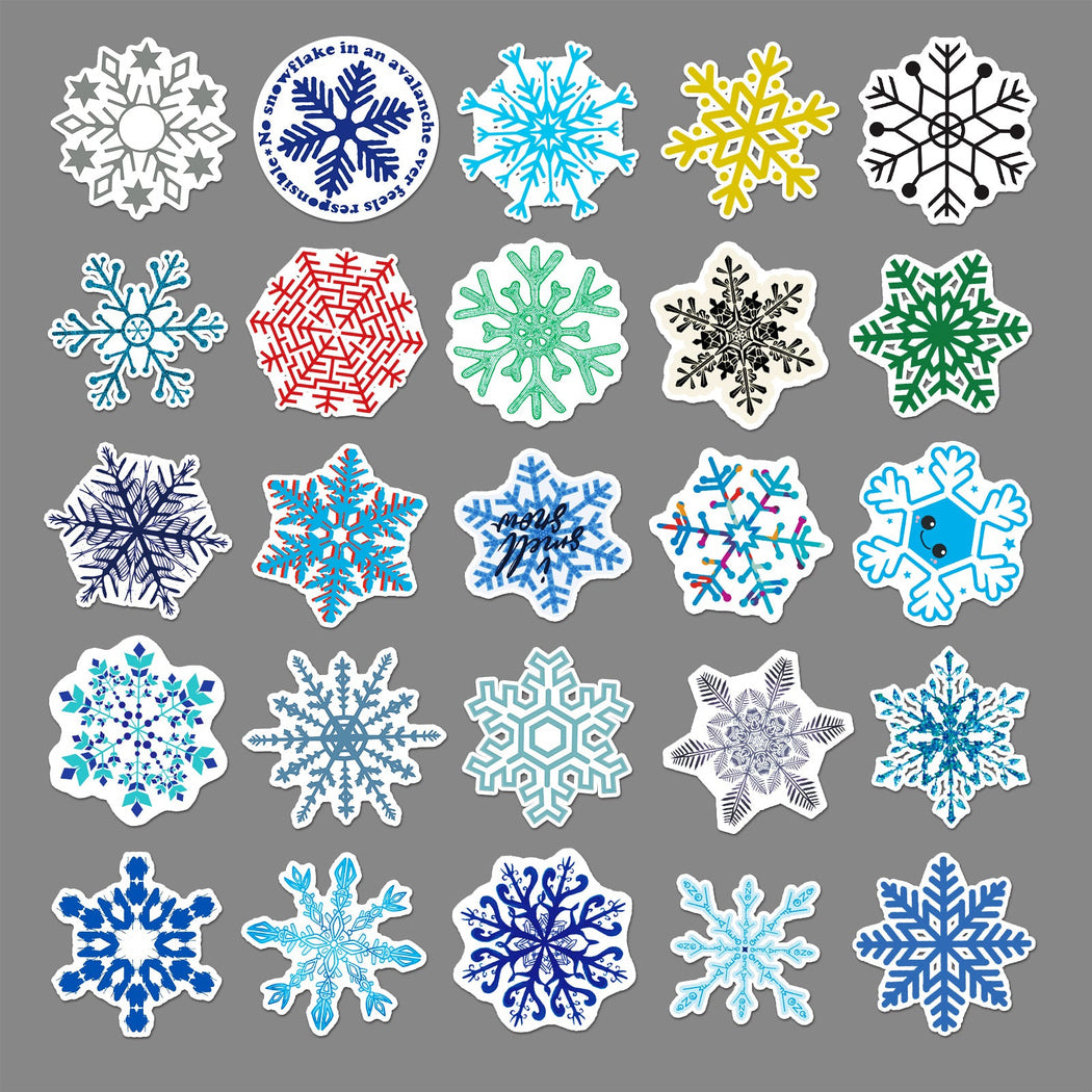 Lunira - Snowflake Colorful 50-Piece Sticker Pack