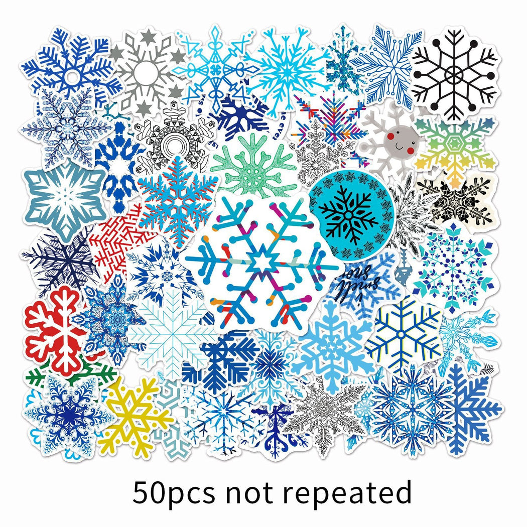 Lunira - Snowflake Colorful 50-Piece Sticker Pack