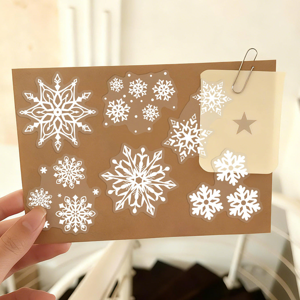Lunira - Christmas Window Snowflake 50-Piece Sticker Pack
