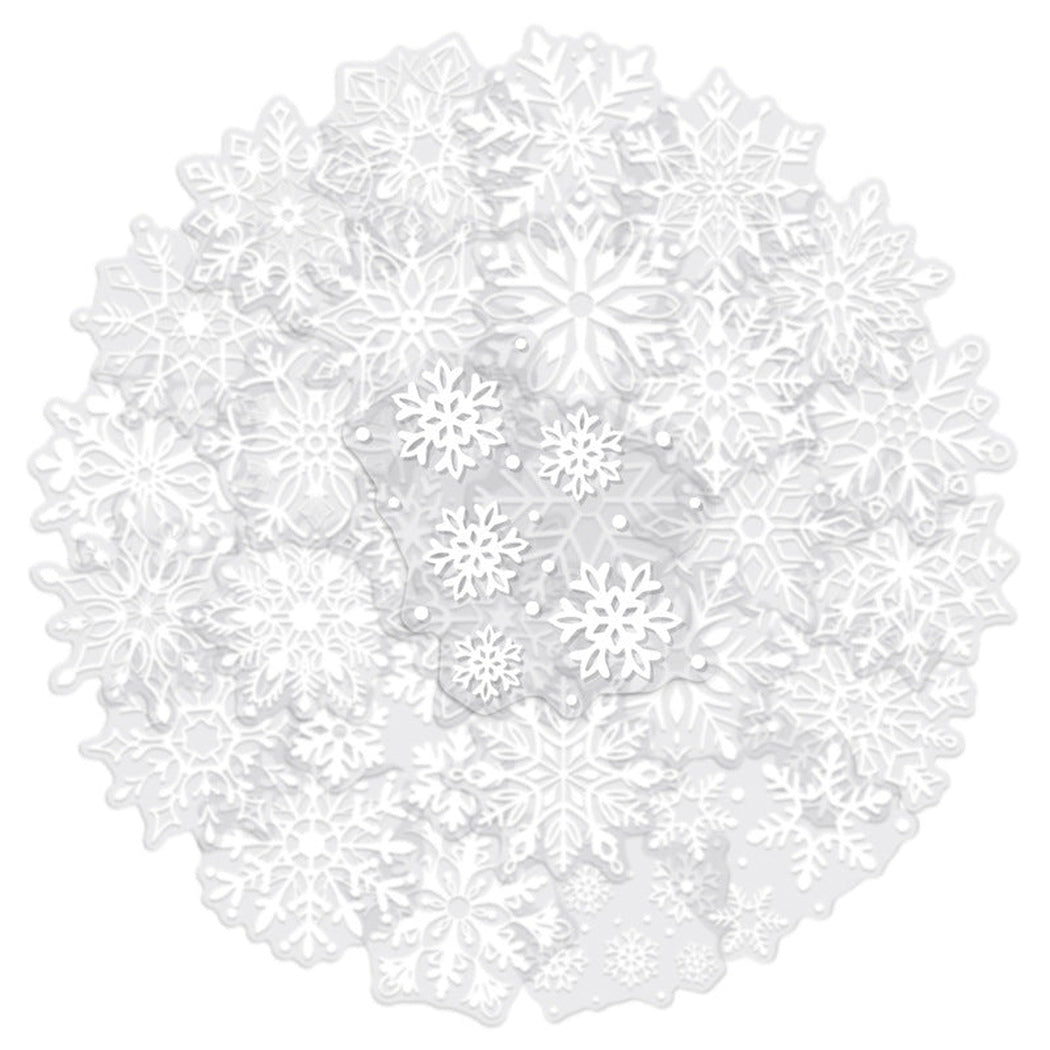 Lunira - Christmas Window Snowflake 50-Piece Sticker Pack